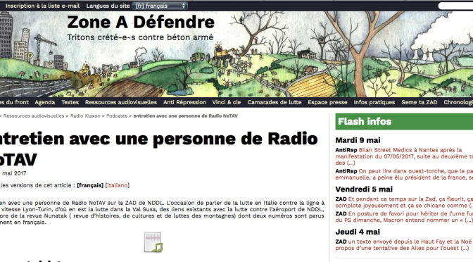 La ZAD :  intervista a un redattore di Radio Notav